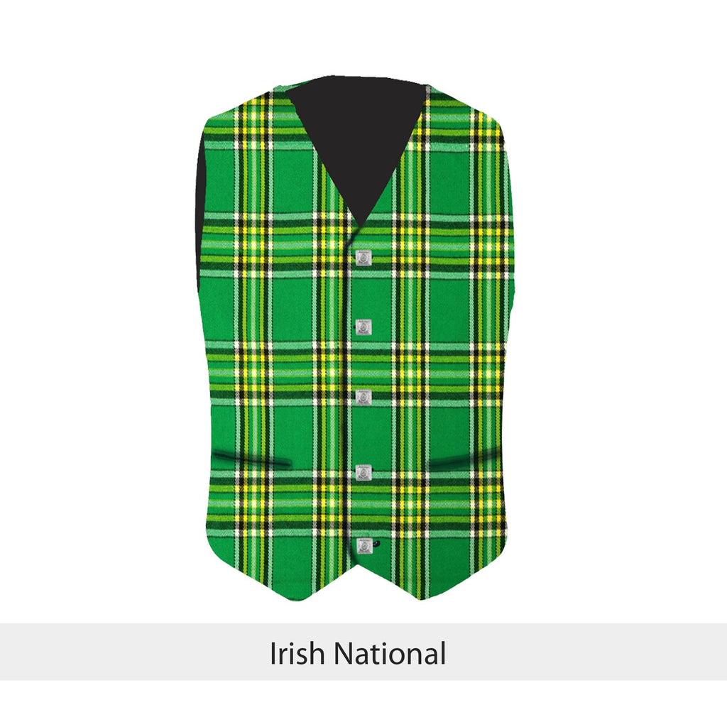 Men's Scottish Formal Tartan Waistcoats-Vest 4 Plaids