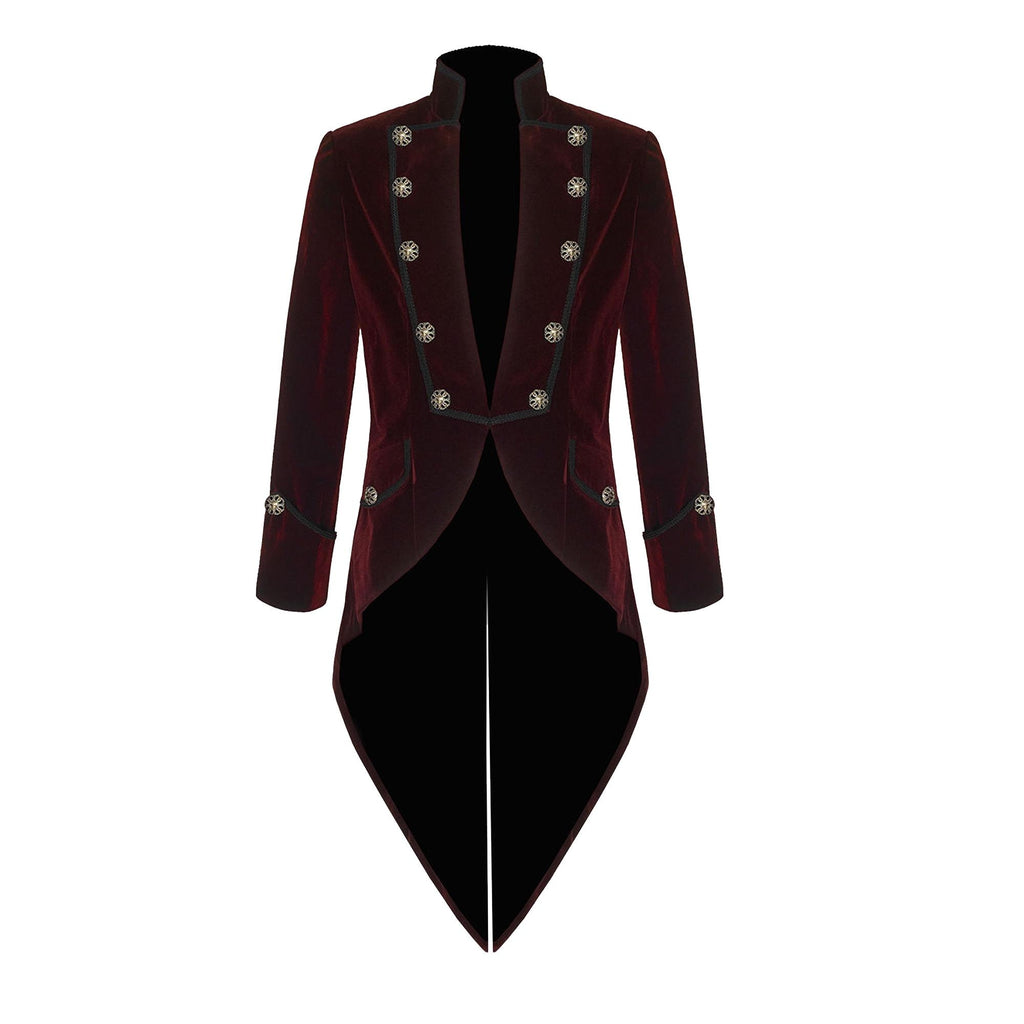 Men’s Vladimir Tuxedo Jacket Velvet Tailcoat Goth Steampunk Victorian Coat