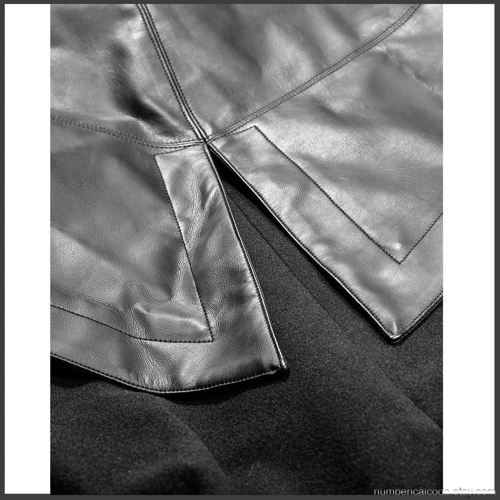 Men's Black Long Coat Gothic Highwayman Steampunk VTG Military Jacket