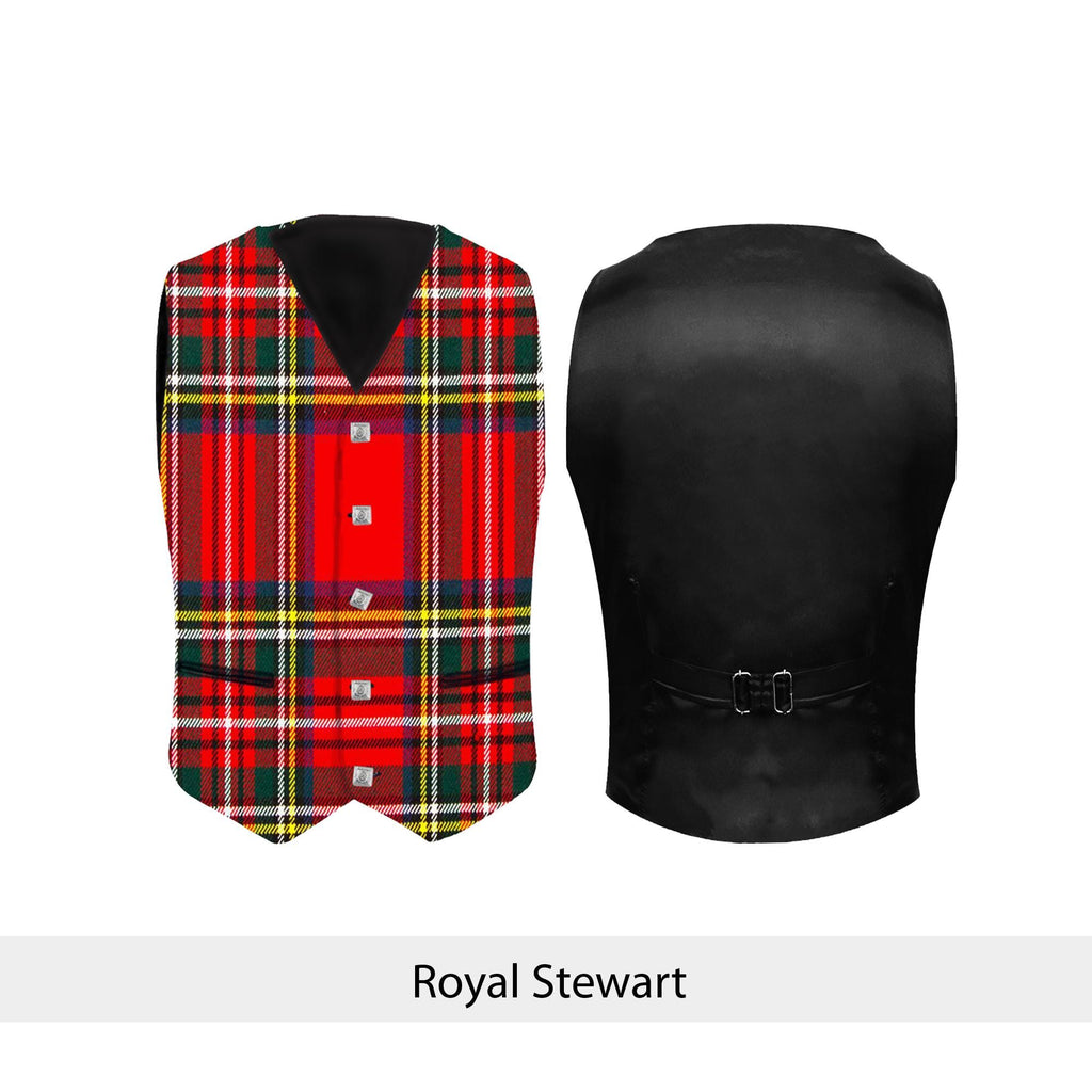 Men's Scottish Formal Tartan Waistcoats-Vest 4 Plaids