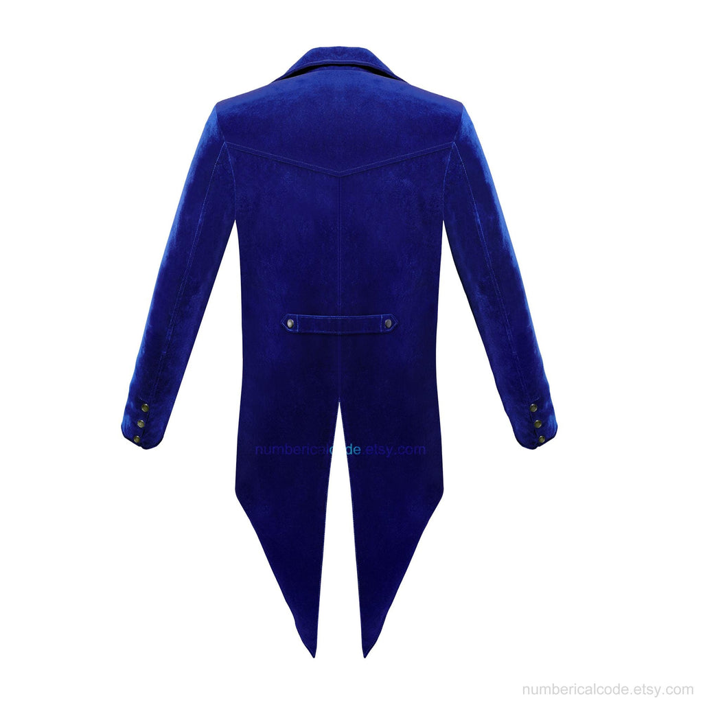 Men's Regency Steampunk Tailcoat Velvet Jacket Gothic Victorian Cosplay Costume Wedding Coat