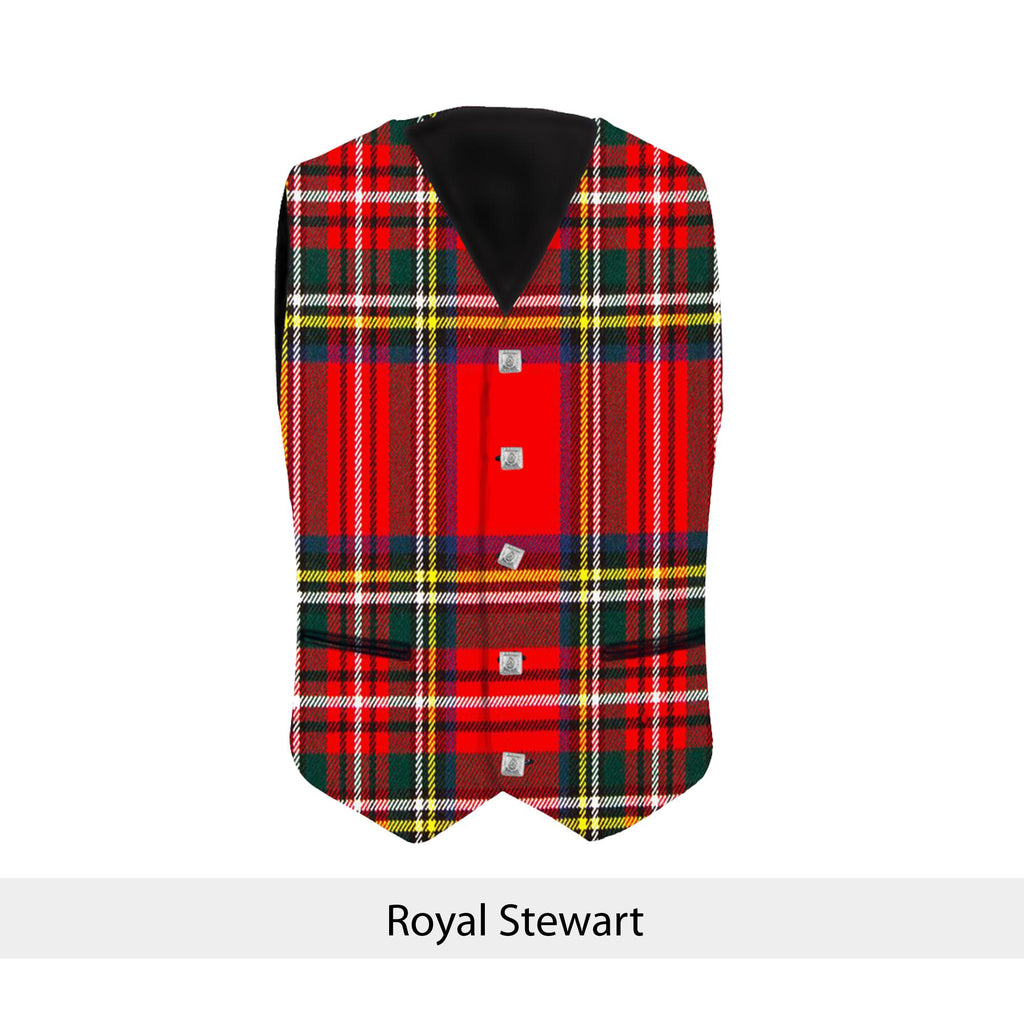 Men's Scottish Formal Tartan Waistcoats-Vest 4 Plaids