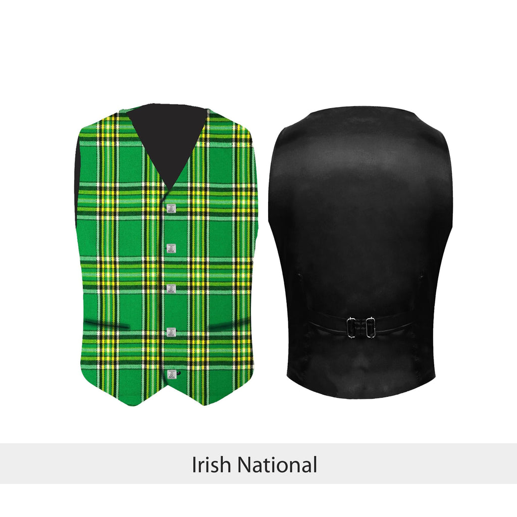 Men's Scottish Formal Tartan Waistcoats-Vest 4 Plaids