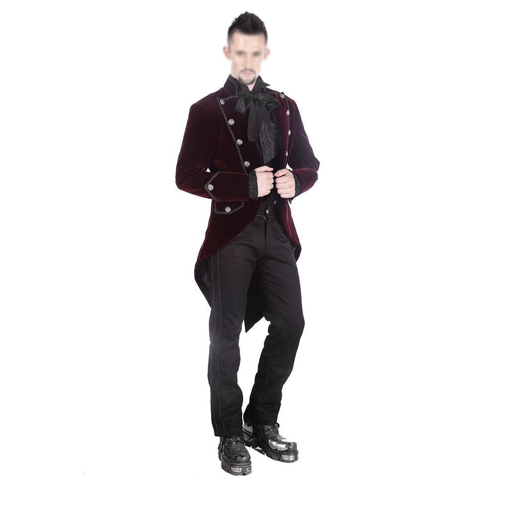 Men’s Vladimir Tuxedo Jacket Velvet Tailcoat Goth Steampunk Victorian Coat
