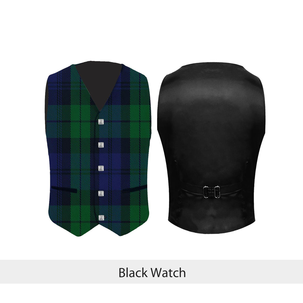 Men's Scottish Formal Tartan Waistcoats-Vest 4 Plaids