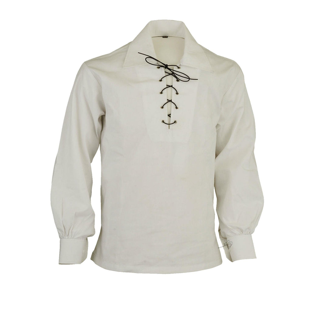 Men's Long Sleeve Ghillie Shirt Jacobite Traditional Scottish Kilt Shirt