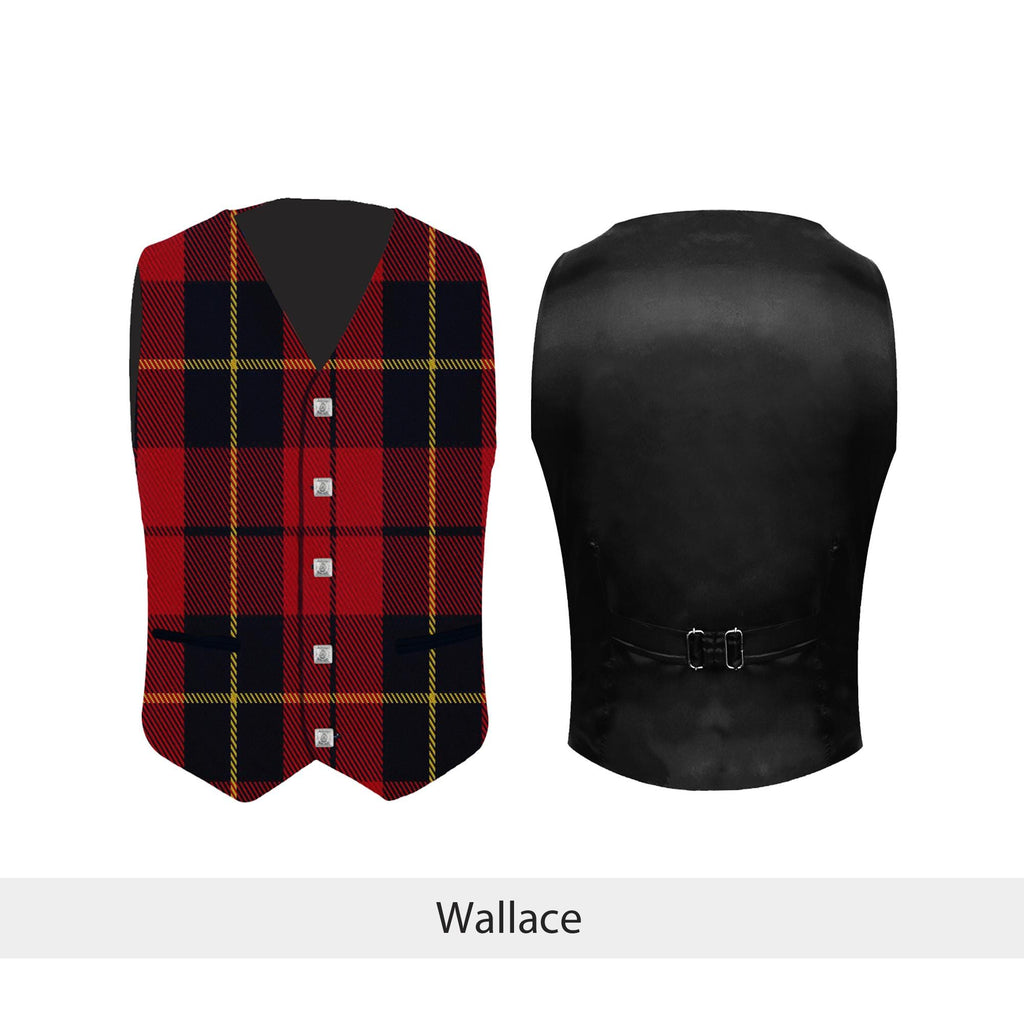 Men's Scottish Formal Tartan Waistcoats-Vest 4 Plaids
