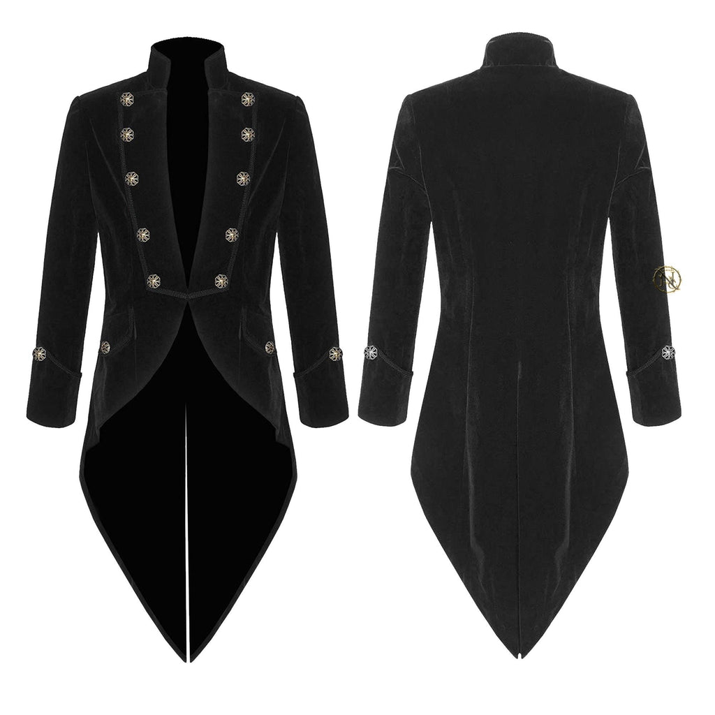Men’s Vladimir Tuxedo Jacket Velvet Tailcoat Goth Steampunk Victorian Coat