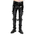 Skinny Jeans Gothic Supreme Chaos Vinyl Punk Rebel Fetish EMO Pants Straps