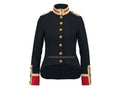 Ladies Black and Red Wool Military Commander Officer Hussar Gothic Blazer Banned Admiral Army Jacket