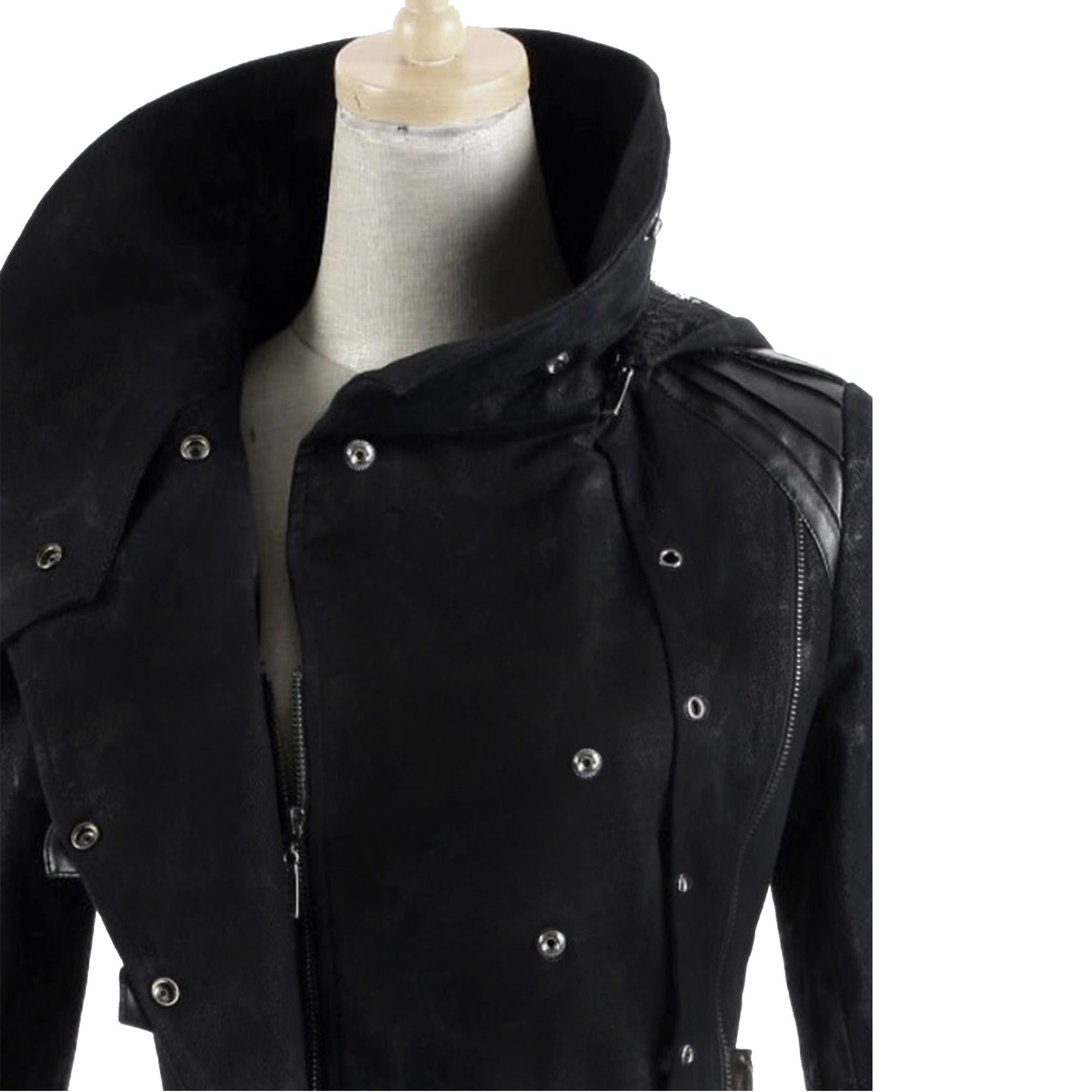 Men New Steampunk Red Scorpion Coat Long Jacket Gothic Vampire Hooded Trench