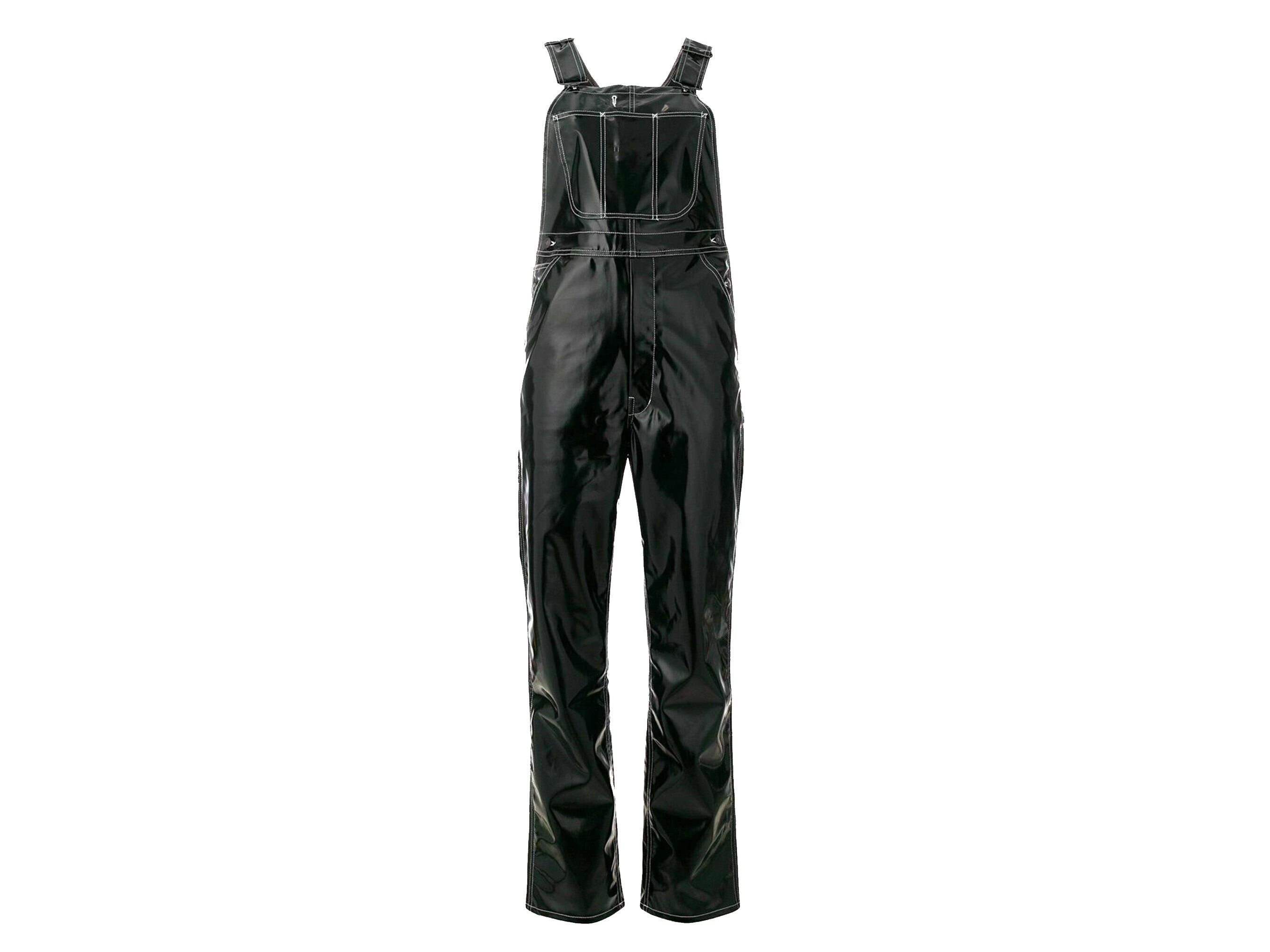 Vinyl Overalls, Dungarees, Jumpsuit, Romper, Playsuit , PVC, Leather , Shortall, Pinafore Dress- Black, Red Outdoor Workwear Overalls