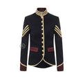 Women Black Cotton Military Jacket Naval Officer Gothic Blazer Army Admiral Coat
