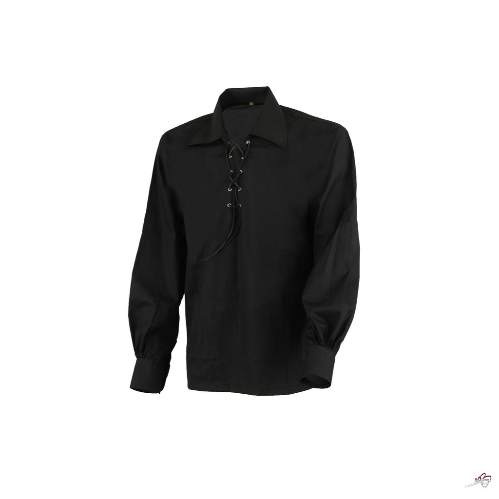 Men's Long Sleeve Ghillie Shirt Jacobite Traditional Scottish Kilt Shirt