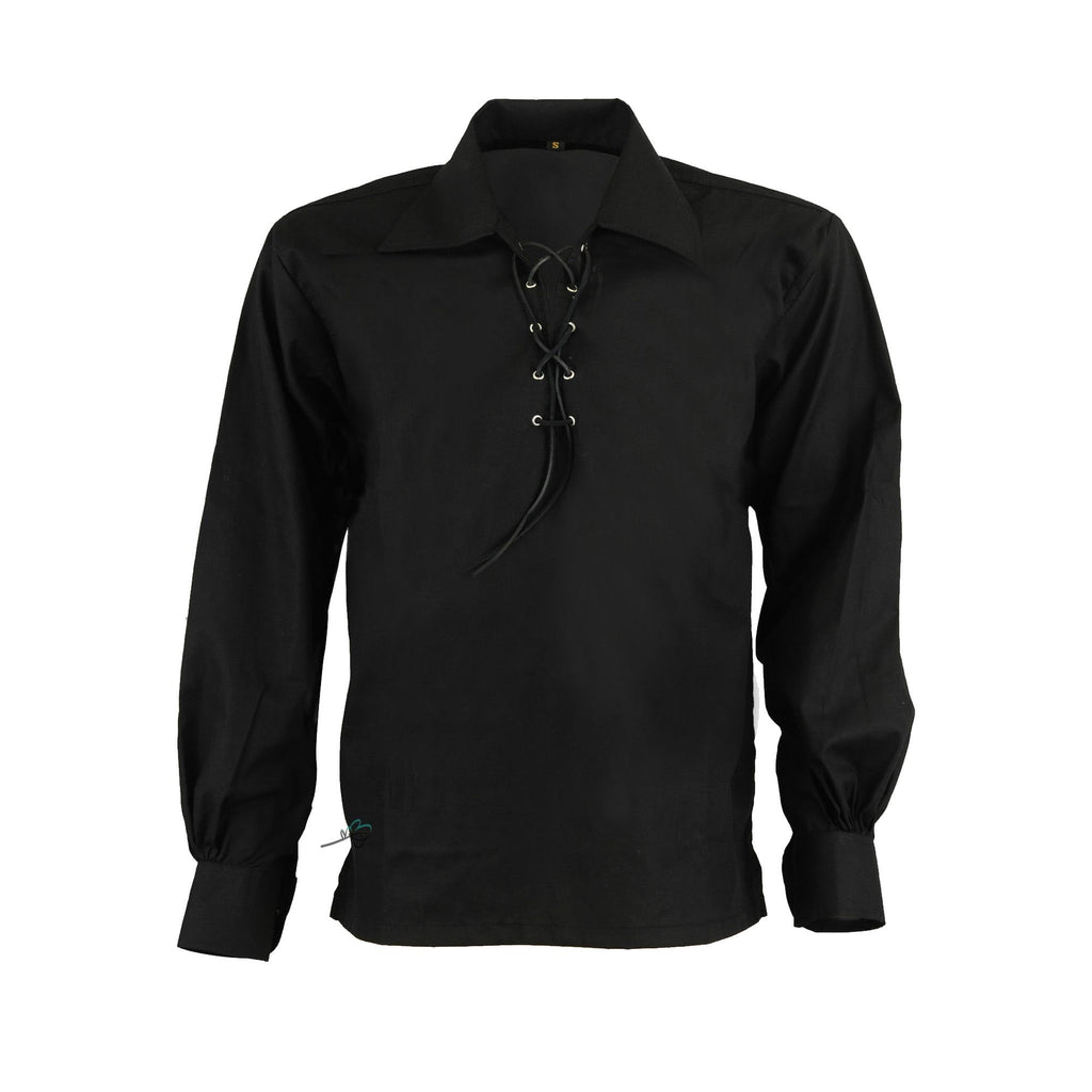 Men's Long Sleeve Ghillie Shirt Jacobite Traditional Scottish Kilt Shirt